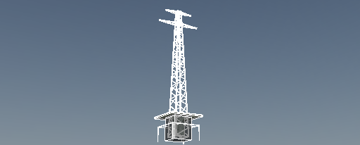 Orta gerilim havai elektrik hattı kule - 952 Autocad Çizimi