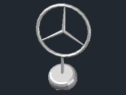 Mercedes - logo3D Autocad Çizimi