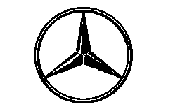 mercedes logosu Autocad Çizimi