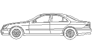 Mercedes S tarafı Autocad Çizimi