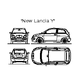 Yeni Lancia Y Autocad Çizimi