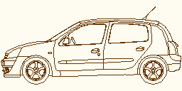 Renault Clio Autocad Çizimi