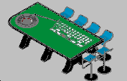 Rulet masası 3D Autocad Çizimi