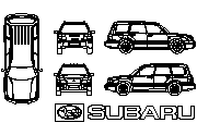 Subaru Forester 02 Autocad Çizimi