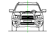Subaru Forester ön Autocad Çizimi