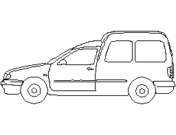 Volkswagen - caddy - s2 Autocad Çizimi