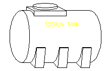 su tankı Autocad Çizimi