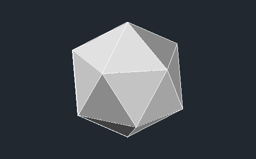 icosahedron Autocad Çizimi