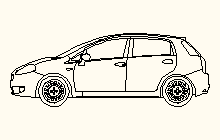 Fiat Grande Punto Autocad Çizimi