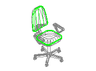kanceláøská sandalye 1 Autocad Çizimi