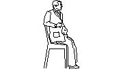 Bir sandalyede adam Autocad Çizimi