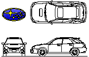 Subaru Impreza Autocad Çizimi