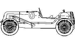 Tatra 1925 Targa Florio Autocad Çizimi