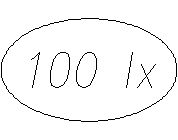 Intenzita osvìtlení - 100LX Autocad Çizimi