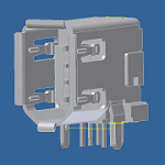 IEEE1394 konektörü Autocad Çizimi