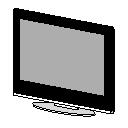 LCD TV 80 cm Uhl Autocad Çizimi