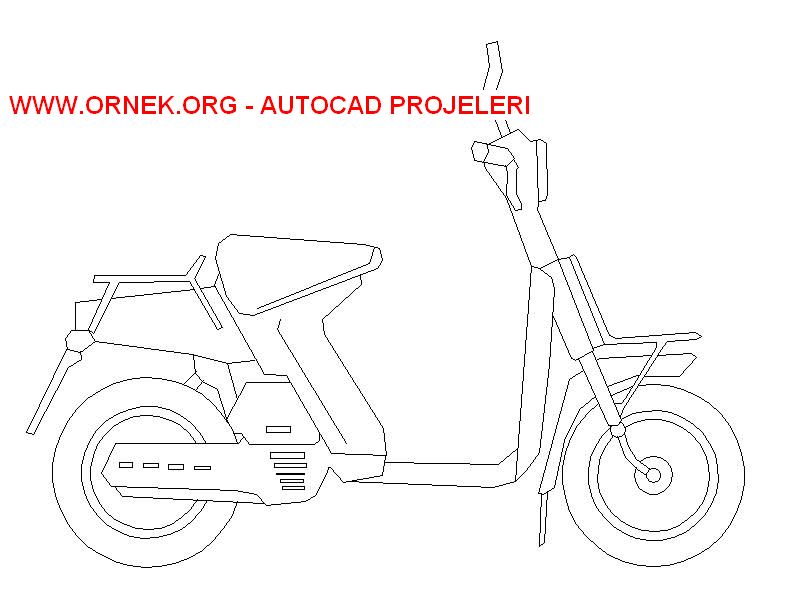 Motorsiklet Autocad Çizimi