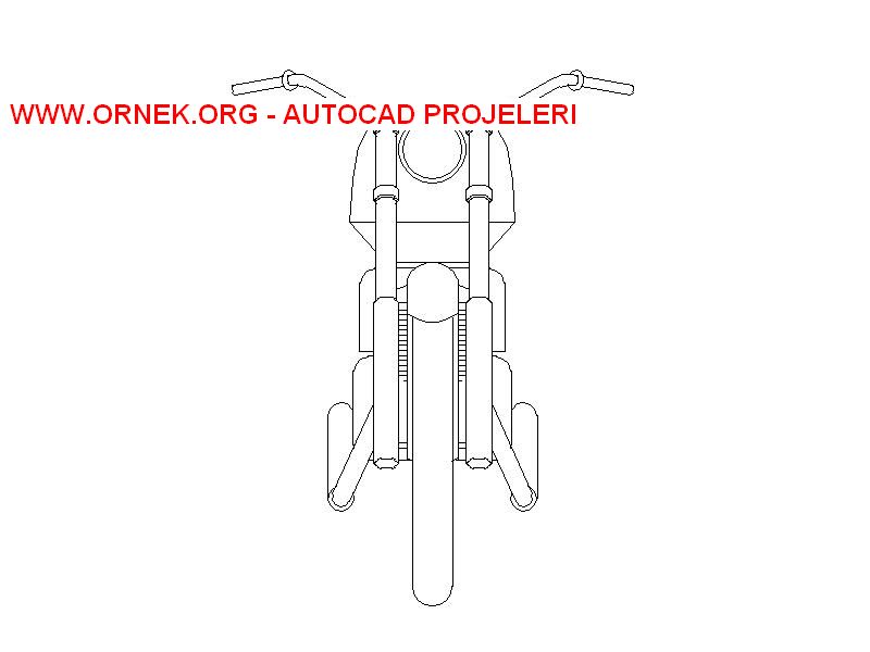 Motorsiklet Autocad Çizimi