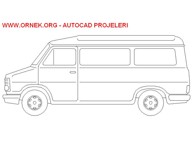 Minibüs Autocad Çizimi