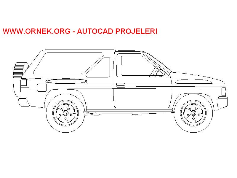 Jeep Autocad Çizimi
