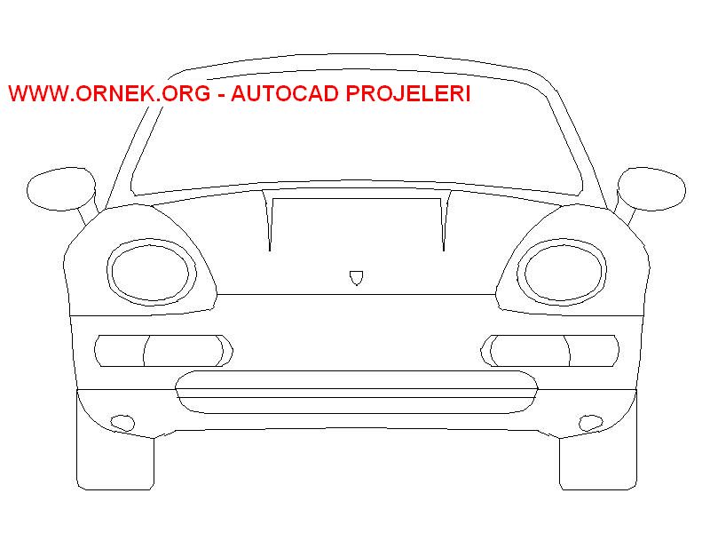 Porsche F Autocad Çizimi