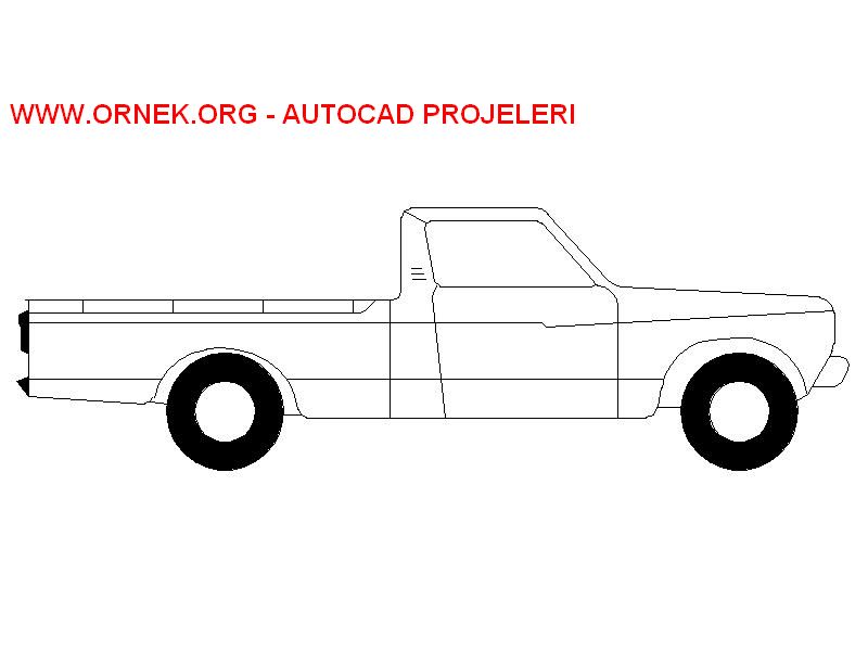 Pickup Autocad Çizimi