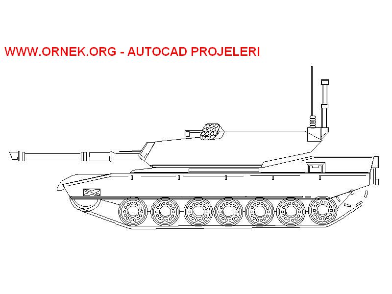 Tank Panzer Autocad Çizimi
