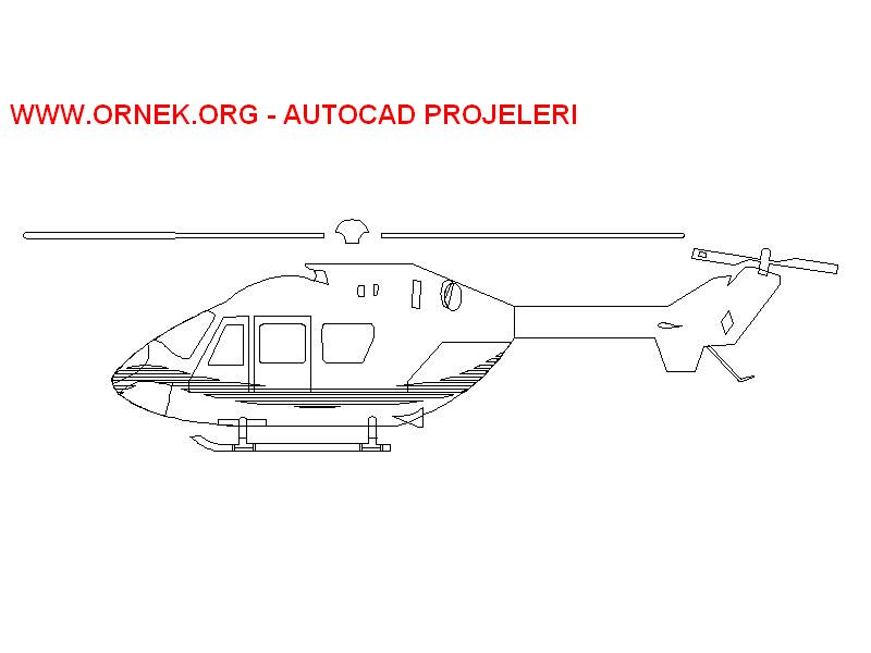 Helikopter Autocad Çizimi