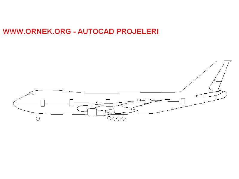 Uçak Autocad Çizimi