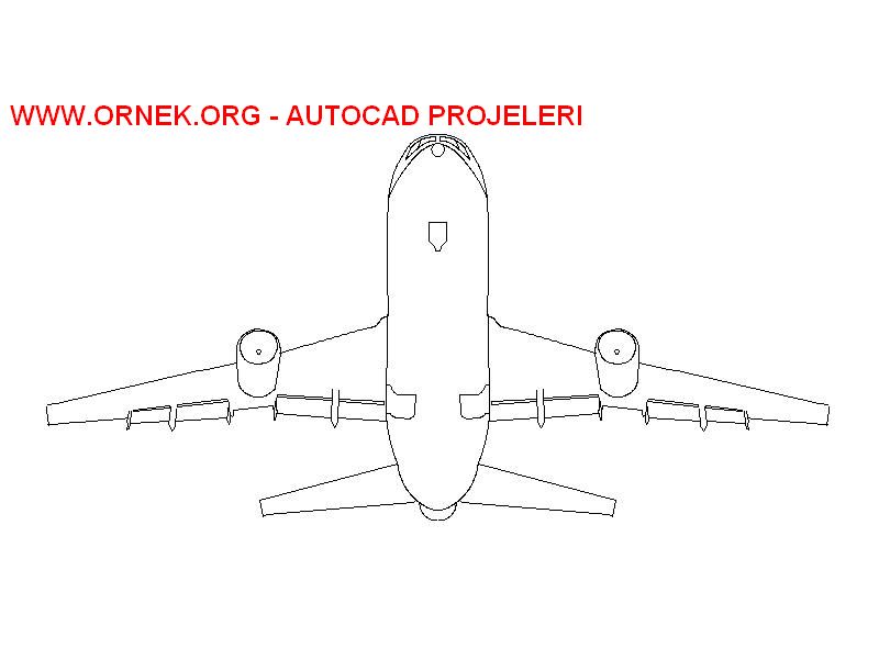 Uçak Autocad Çizimi