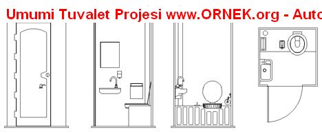 Umumi Tuvalet Projesi Autocad Çizimi